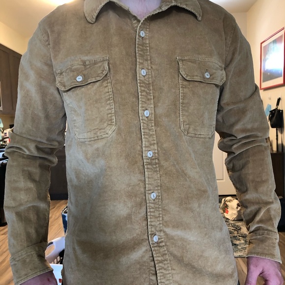 Light Brown Corduroy Button-Up - Picture 4 of 5